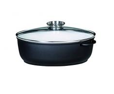 Krüger Karl 230380O Bräter 38 cm mit Deckel und Aromaknopf und Keramikbeschichtung