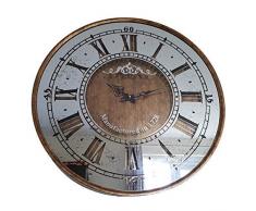 Slate & Rose Wanduhr, Metall, braun 60 cm