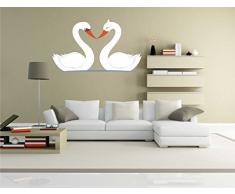 INDIGOS KAR-Wall-lovely019-70 Wandtattoo lovely019 - SÃ¼Ãe Herzen - zwei SchwÃ¤ne Liebe machen - Wandaufkleber 70 x 41 cm