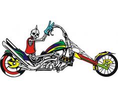Indigos 4051719921908 Wandtattoo MD154 Ghost Ride MotorrÃ¤der 60 x 28 cm, bunt farbig