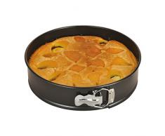 axentia Springbackform Ã ca. 26 cm, auslaufsichere Backform aus Schwarzblech, Kuchenform antihaftbeschichtet, Springform mit Flachboden