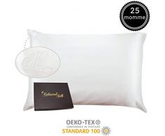 Celestial Silk Kissenbezug aus 100% Seide, mit Reißverschluss, 25 Momme, Maulbeerseide, Charmeuse Seide auf beiden Seiten des Bezuges – in Geschenkverpackung Asiatisch King Embroidered Mr