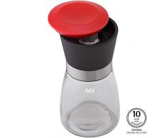 Silit Gewürzmühle unbefüllt, 13,5 cm, Kunststoff, Glas, Keramikmahlwerk, Mühle für Salz, Pfeffer, Chillischoten