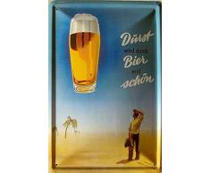 Sachen aus Blech Durst Wird durch Bier erst schön, 20 x 30 cm Blechschild, Blech, Mehrfarbig, 20x30 cm
