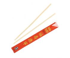Royal Papier Premium Einweg Essstäbchen aus Bambus Ärmeln und getrennt (100 Stück), 22,9 cm
