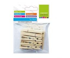 Vaessen Creative 3809-361 Wäscheklammern Holz, Ein farbe, One size