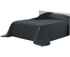 Lucena Cantos - Tagesdecke zweifarbige, Faser 120 gr, (Grau/Schwarz, 200 x 270)