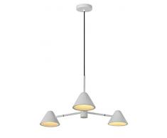 Lucide DEVON - Pendelleuchten - Ø 65 cm - LED - 3x3W 3000K - Weiß