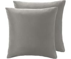 AmazonBasics - Kissenbezug, Mikrofaser Taupe- 2er-Set