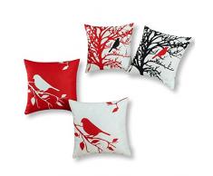 CaliTime Kissenbezüge, Kissenhülle 4 Stück Kissen Werfen Kissen Abdeckungen Fälle Schutz Muscheln zum Couch Sofa Schlafzimmer Zuhause Weihnachten Dekor (45cm x 45cm)
