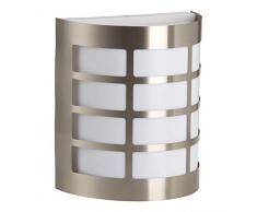 Brilliant Rune Außenwandleuchte spritzwassergeschützt edelstahl, 1x E27 geeignet für Normallampen bis max. 60W