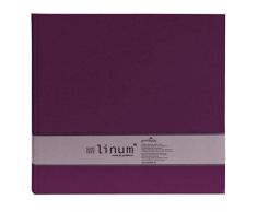 Goldbuch Fotoalbum, Linum, 25 x 25 cm, 80 weiße Seiten mit Pergamin-Trennblättern, Leinen, Brombeere, 29934