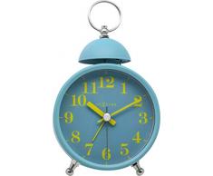 NeXtime Single Bell Wecker, Metal, Türkis, 16 cm