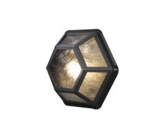 Konstsmide Castor 533-750 Wandleuchte / B: 33cm T: 11cm H: 30cm / 1x60W / IP23 / lackiertes Aluminium / matt-schwarz