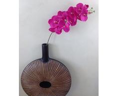 GMMH Orchideenzweig 107 cm XXL dunkel rosa Seidenblumen Kunstblumen künstliche Orchidee wie echt
