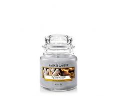 Yankee Candle kleine Duftkerze im Glas, Crackling Wood Fire, Brenndauer bis zu 40 Stunden