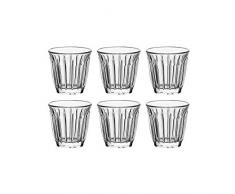 La Rochere 6 x 5152 Espressotassen aus Zink, Limettenglas, 100 ml, transparent