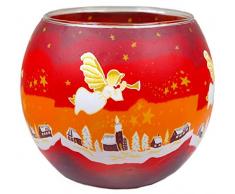 Himmlische Düfte Geschenkartikel GmbH Windlicht Teelichthalter, Glas, Bunt 9 x 11 cm