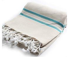 Cacala Badetücher, Paradise-Serie, Türkisch, Baumwolle, hautfarben, 95 x 175 x 0.5 cm