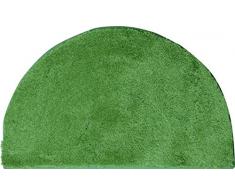 Grund Badteppich 32 mm 100% Polyacryl, ultra soft, rutschfest, ÖKO-TEX-zertifiziert, 5 Jahre Garantie, LEX, Badematte 50x80 cm halbrund, grün