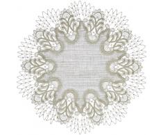 Plauener Spitze by Modespitze 4048L_11_36 Tischdecke Oslo L, Größe 36 cm, rund