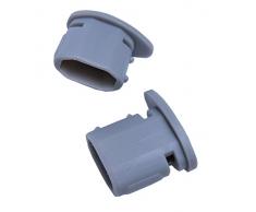 Connex Regalelement Endstopfen für Kleiderstange, 35 x 20 mm, grau, 2 Stück, Kunststoff, 2 x 2 x 3.5 cm, 2-Einheiten