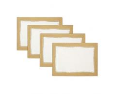 Villeroy & Boch Metallic Brushstroke Tischkollektion Platzdecken (4er-Set) 14x20 (Set of 4 Placemats) Elfenbein/Gold