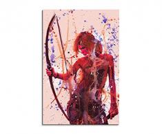 Paul Sinus Art Tomb_Raider_90x60-SA Wandbild Leinwand, 90 x 50 x 3 cm, Mehrfarbig