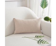 NATUS WEAVER Weicher Caddice Leinen Überwurf Kissenbezug 12 x 20 Natural Linen