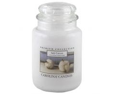 Carolina Candles Kerzen 623 g Baumwolle Duftkerze, Weiß, Glas, 10.7x10.1x15.4 cm