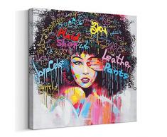 Crescent Art gerahmt schwarz Art African American Art Wand für Wohnzimmer, Original Design Malerei auf Leinwand drucken