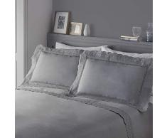 Serene Renaissance Bettbezug-Set pflegeleicht, Polyester-Baumwolle, Silber, Einzelbett