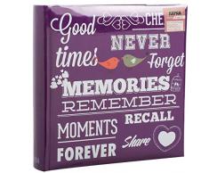 ARPAN Einsteckalbum, 10 x 15 cm, für 200 Fotos, 23 x 23 cm, Violett