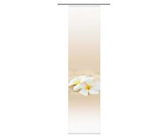 Home Fashion 86048-711 Schiebevorhang Digitaldruck Nancy, natur / 245 x 60 cm Dekostoff-Seidenoptik