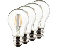 MÜLLER-LICHT Retro-LED Lampe, Birnenform, ersetzt, Glas, E27, 4 W, Klar, 4er Set, 4 Stück