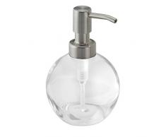 iDesign 21740EU Forma Seifenspender aus Glas, durchsichtig / nickel gebürstet