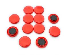 First4magnets F4M40-RED-1 Große rote Aushang/Planung Magnet (40mm Durchmesser x 8mm hoch) (1 Packung mit 12), silver, 25 x 10 x 3 cm