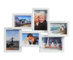 Henzo Holiday Gallery Frame für 6 Bilder Weiss 8121102 Bilderrahmen, Kunststoff, 45x31,5 cm