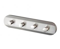 Bisk Passion Hakenleiste mit 4 Haken, 21 x 3 x 5 cm, verchromter Zink