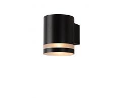 Lucide BASCO-LED - Wandleuchte Außen - Ø 9 cm - LED Dim. - GU10 - 1x5W 2700K - IP54 - Schwarz