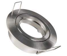 Einbaurahmen McShine (Edelstahl gebÃ¼rstet, 82mm-Ã, Bajonett, schwenkbar) | als Deckenleuchte verwendbar in Kombination mit Leuchtmitteln wie z. B. MR16, GU10 und LED-Modulen