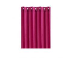 TODAY 257141 Blickdichter Vorhang mit Ösen, Polyester, 140 x 260 cm, Polyester, Jus de Myrtille/Fuchsia, 140x260 cm