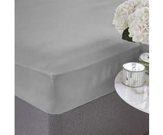 Silentnight Daunendecke aus ägyptischer Baumwolle Spannbetttuch, Silber, King