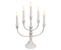 Star 188 – 30 Romana Kronleuchter mit 5 Leuchten Metall Antik weiß 41 x 28 cm