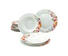 Creatable, 20482, Serie FLOWER DREAMS, Geschirrset, Tafelservice 12 teilig, Porzellan