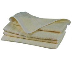 Gözze Gästetuch 4er-Set, 100% Baumwolle, 30 x 30 cm, Sylt, Vanille, 7881-14-A3
