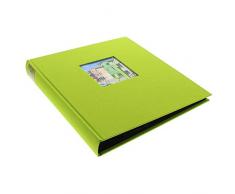 Goldbuch Fotoalbum mit Fensterausschnitt, Bella Vista, 30 x 31 cm, 60 schwarze Seiten mit Pergamin-TrennblÃ¤ttern, Leinen, GrÃ¼n, 27976