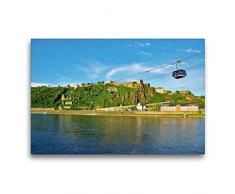 Premium Textil-Leinwand 75 x 50 cm Quer-Format Koblenz | Wandbild, HD-Bild auf Keilrahmen, Fertigbild auf hochwertigem Vlies, Leinwanddruck von Jutta Heußlein