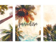 Eurographics 50x70 Wandtattoo, Papier, DP-DC2043 Tropic Shore, 70 x 50 x 0.4 cm