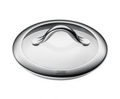 Silit Vitaliano Topfdeckel 16 cm, Glasdeckel mit Metallgriff, hitzebeständiges Glas